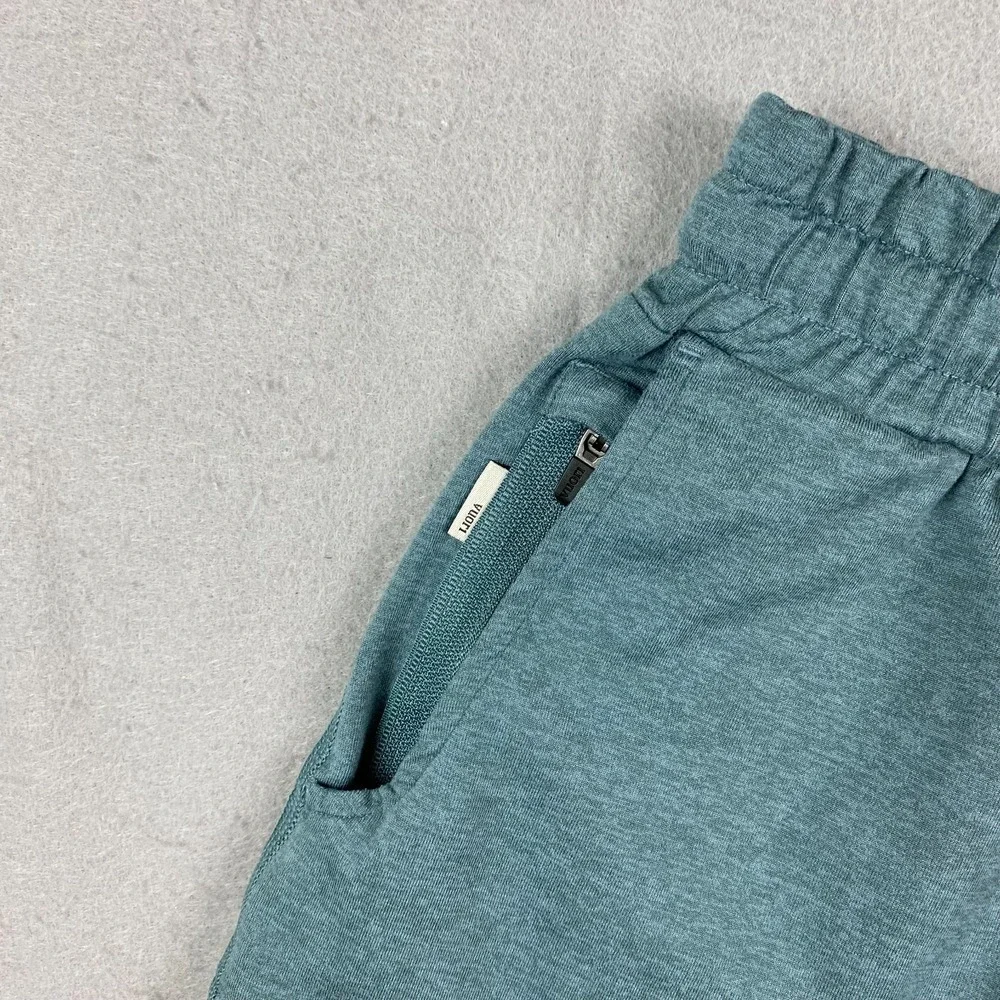 Vuori Halo Performance Shorts Womens XS zip pocket teal Heather Drawstring VW339 - Picture 2 of 11